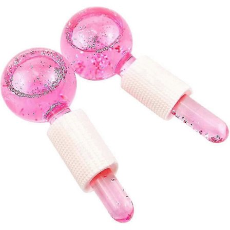 Ice Globe Ansiktsrollers Ice Therapy Nackmassageverktyg Muskelspänning Anti-Ageing Rynkor Rollerspink2st)