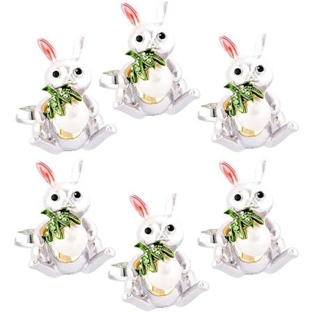 Pakke med 6 påskebordløpere med tekstildesign[YJD]