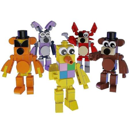 5 stk./sæt Five Nights At Freddy's byggeklodser legetøj, Horror Fnaf spil actionfigur model, fans samleobjekt voksen dreng pige fødselsdag gaverhzev