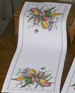 Broderipakke Blomster - Løper - Permin