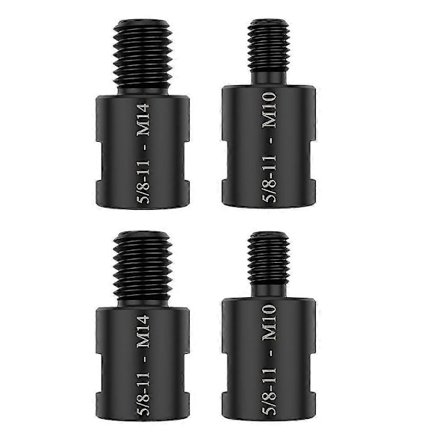 4 stk. Vinkelsliber Konverter Adaptere, 5/8in-11 Hun til M14/M10 Han Gevind Adapter, til Vinkelsliber