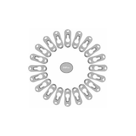 Metall Nøkkelhull Oppheng, Glatt Overflate Nøkkelhullhengere for Bilderammer, Skap, Skilt; Enkel Installasjon Sikrer Rask og Sikker