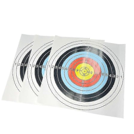 Måltavla för pil och båge, tävling, fritid, 60 fullständiga ringar, måltavla för pil och båge, 60 cm x 60 cm, 5 ark