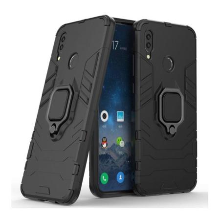 Huawei P Smart 2019 sejt kickstand hybrid etui - Sort Black