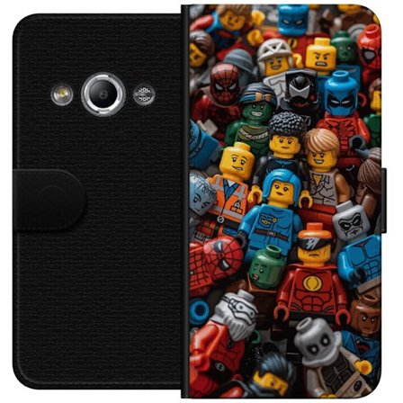 Kompatibel Tegnebogsetui til Samsung Galaxy Xcover 3 Farverig samling af byggefigurer og mini-figurer i livlig mix legende design perfekt til fans af