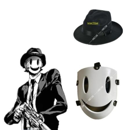 Anime cosplay Tenkuu Shinpan High-Rise Invasjon Cosplay Maske hatt