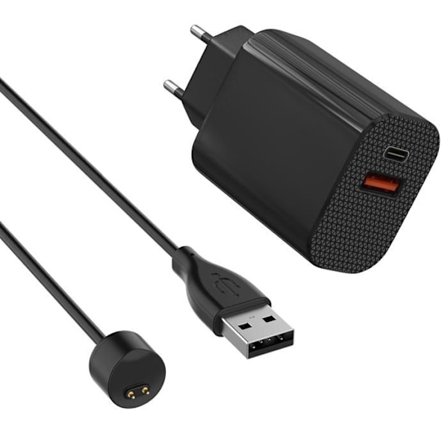 Latauslaite 12W + Kaapeli, yhteensopiva Xiaomi Mi Band 7/Mi Band 6/Mi Band 5 - Phonillico kellojen lataus