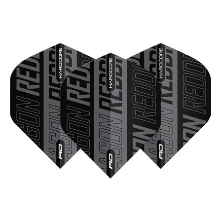 Red Dragon Darts Flights Hardcore XT Standard 100 Micron Black & Grey 4 Sets 12 Dart Flights Professional Replacement Dart Flights