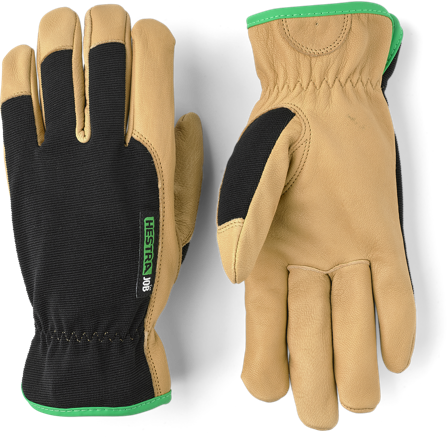 Hestra Job 73010-10 Kobolt Tan Monteringshanske naturfarget geiteskinn, svart/brun 10, Klær