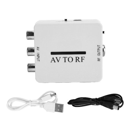 Video Converter Mini Audio Adapter TV Forstaerker RCA AV CVSB til RF 67,25 MHz 61,25 MHz