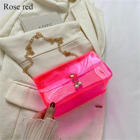 Kedja Axelväska Crossbody-väska ROSE RED