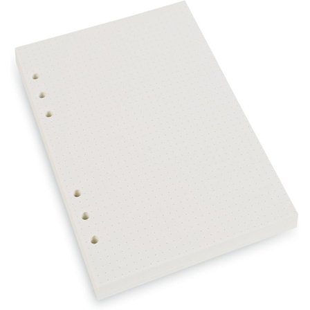 A5 6-Rings Ringbind/Planner Refill Papir til Filofax, 6 Huller, 45 Ark/90 Sider, Prikket