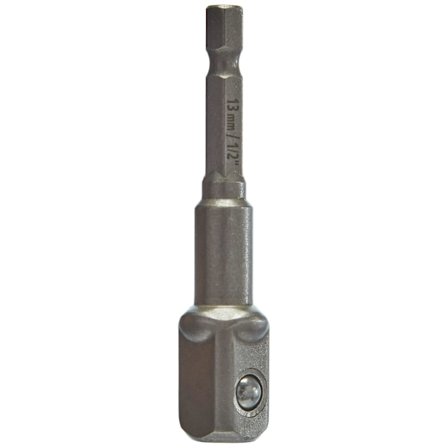 Kuusiokoloavain-neliökoloavain-sovitin, Porakone/ruuvimeisseli-sovitin, Varsi 1/2 (73 mm)