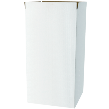 Papirkurv Bølgepapp Hvit 125L