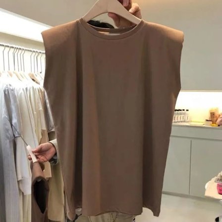 Hihaton T-paita Naisten Löysä Toppi KAHVI XL