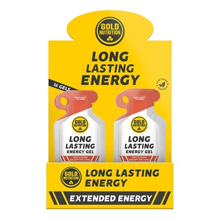 Hurtige Kulhydrater Gold Nutrition 16 x Long Lasting Gel 60 g, Mango - Bodyman.dk