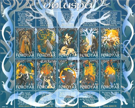 Færøerne 2003 - AFA 428-437 - Stemplet miniark