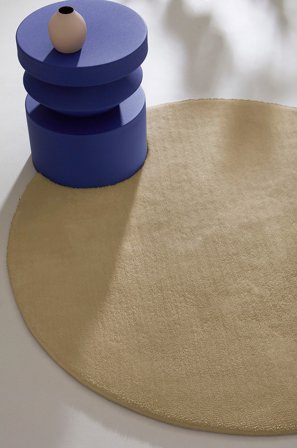 Jotex - Rund Luggteppe Polyester/Polyester Beige CORAL - Kjøp Lugg- & ryetepper hos Jotex