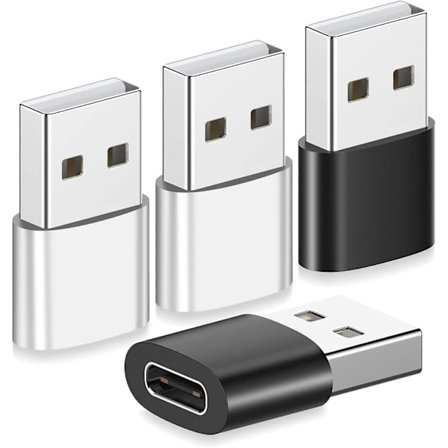 Usb C till Usb-adapter, Usb C hona till Usb hane-adapter Usb-c-adapter hona Typ C laddningskabeladapter, kompatibel med väggladdare, powerbank, E
