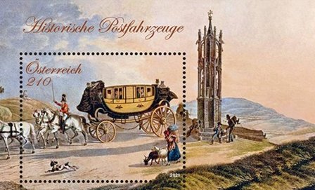 Østrig 2021 - Posthestevogn - Postfrisk miniark