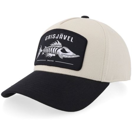 Skillfish - Beige adjustable Keps - Grisjävel Stor Patch Blank Stone/Black A-Frame Adjustable @ Hatstore
