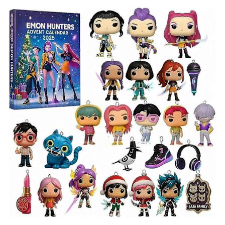 2025 Demon Hunter Advents Nedtellingskalender Film Samleobjekt Modell Leketøy Gaveutveksling Present [HK]