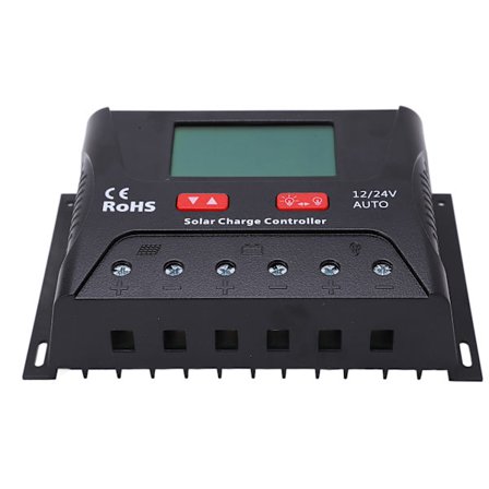 Solar Laderegulator 30A PWM LED-display USB 12V 24V Batteriutladningskontroll