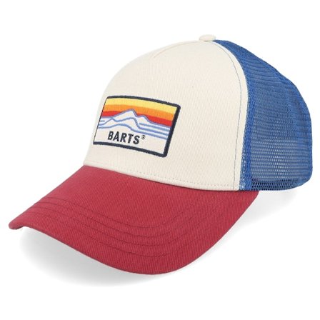 Barts - Wit trucker Cap - Peninsulla Cap Red White/Royal/Red A-Frame Trucker @ Hatstore