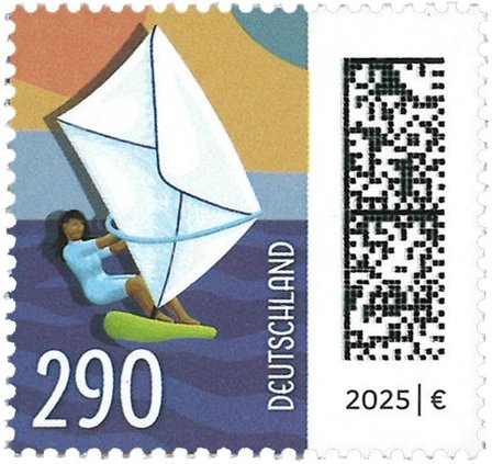 Tyskland - Brevernes verden: Windsurf brev - Postfrisk frimærke