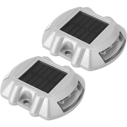 LED-vägreflektor 2 sidor Reflektor Vägbeläggningsmarkör Uppfart Sol LED-ljus 6 LED Solcellsdrivna Golvmarkörlampor för körfält Väg