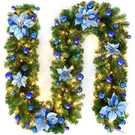 Julgirlang Trappor Ljus Dekoration Led Öppen Spis Ornament Belysning Tallkottar Dörrar Gård, Hushållstillbehör