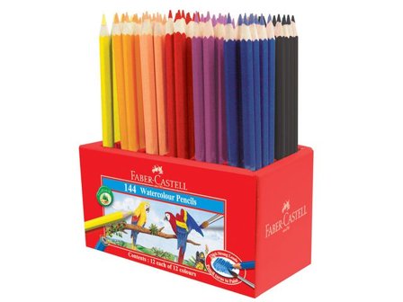 Faber-Castell Akvarellpenna sexkantig pennkropp 12x12 färger - Lyreco - Skola och förskola - Pennor och tillbehör - Färgpennor - Akvarell