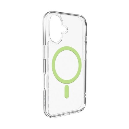 Puro Lite Mag TPU+PC Case yhteensopiva MagSafe for iPhone 17 - läpinäkyvä vihreä rengas kanssa