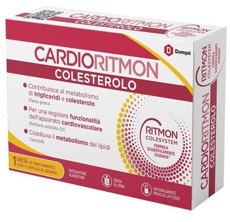 Cardioritmon Colesterolo 30 capsule - Integratore per il cuore