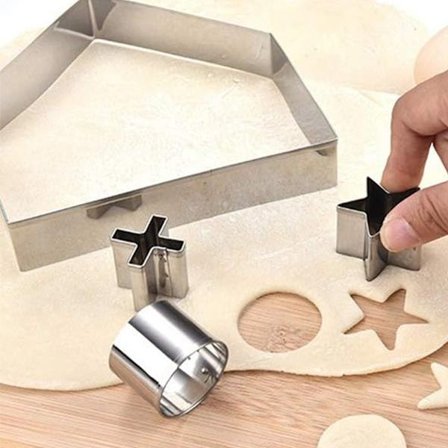 Pepparkakshus Kakform Set - 3D Hus Kakformar, Pepparkakshus Kit för Helg, Vinter, Jul & Pepparkaka