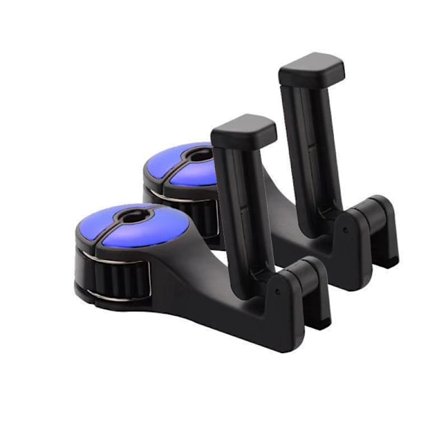 Autokoukut laukuille niskatuen puhelintelineellä, 360掳 pyörivät niskatuen koukut, auton istuimen säilytystila, käsilaukun koukku (2 kpl)