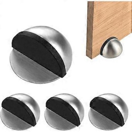4 stk. dørstoppere til gulv, selvklæbende gulvdørstopper oval gulvmonteret vægbeskytter dørstoppere til hårdt gulv glasdør hjem &