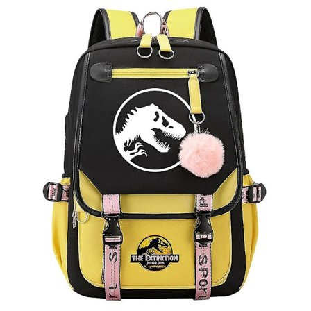 Jurassic Park Dinosaurusten Unisex-koulureput - Kangasreppu kannettavalle tietokoneelle lapsille, teineille ja aikuisille