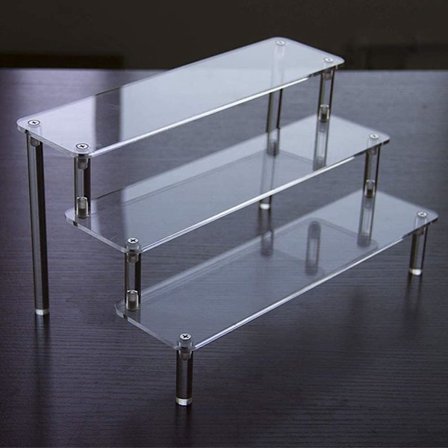 Akryl Hylde Transparent Display Stand Parfume Organizer 3 Niveauer Til Legetøj[SL]