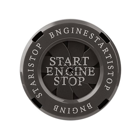 Motorskydd Start Stopp Knapp Skyddande Anti-Rep Spin Design Universal En Knapp Start Trim Titan Svart