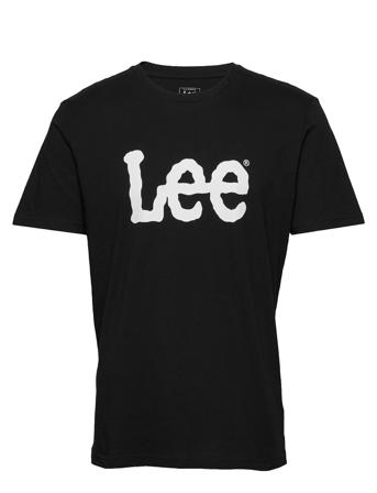 Wobbly Logo Tee T-shirts Short-sleeved Svart Lee Jeans