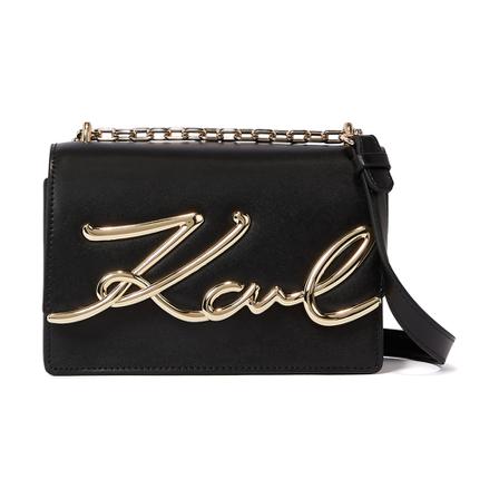 Karl Lagerfeld, Signature Bag Czarny, Kobieta, Rozmiar: ONE Size