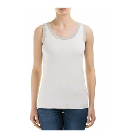 Fabiana Filippi sleeveless top Hvid, Dame