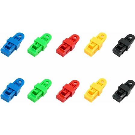 Sæt med 10 presenningklemmer, elastisk spænder, presenningklips, presenninglås, presenningspænder, presenningklemme, robust og justerbar lås