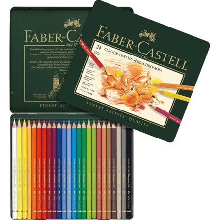 Faber-Castell Crayons de couleur Polychromos Lot de 24