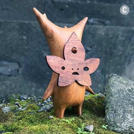 Korok-statue av tre Håndverksdekorasjon Spillelskere Zelda Bre