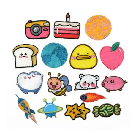 16 stk Planet broderte stoffklistremer strykejern-på klistremer for Ki