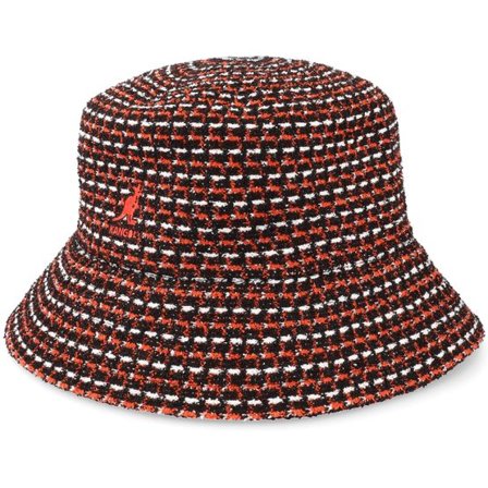 Kangol - Orange bucket Hatt - Maze Jacquard Black Bucket @ Hatstore