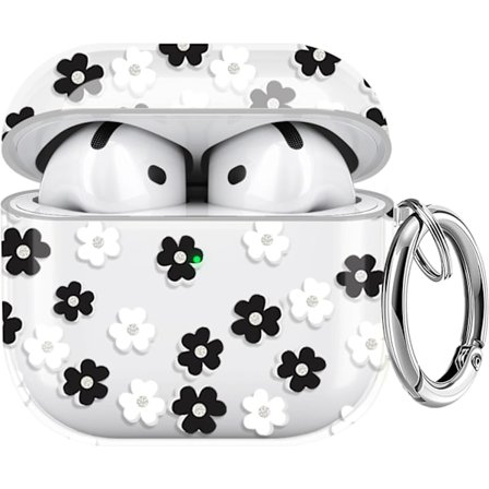 AirPods 4 -kotelo, kirkas AirPod 4. sukupolven kotelo, suojaava pehmeä söpö AirPod 4 -kuori naisille, tytöille avaimenperällä AirPods 4 -kuorelle 2024