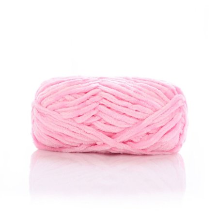 Chenille sammetsgarn Chunky stickade kardade trådar ROSA - spot sales